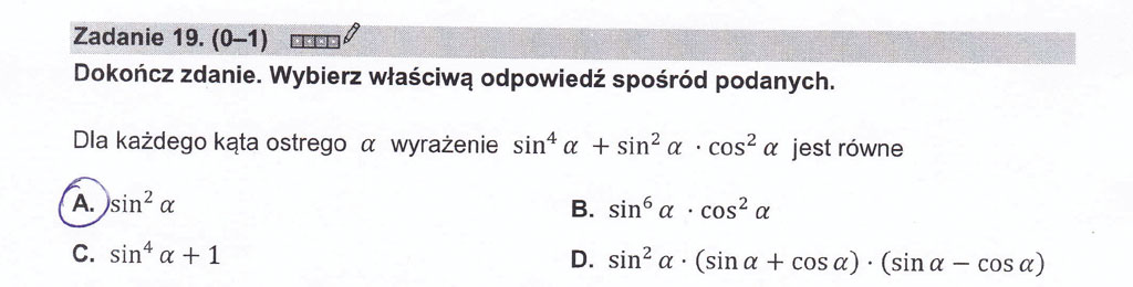 matura 2023 matematyka odpowiedzi zadanie 19